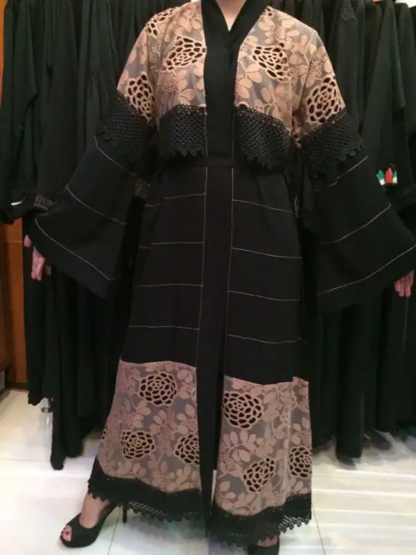 Picture of Radhe Designer Black Georgette Kaftan Dress for Women - F1132