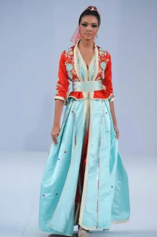 Picture of Radhe Designer Multicolor Georgette Kaftan Dress for Women - F469