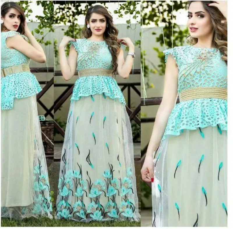 Picture of Radhe Designer Purple Georgette Kaftan Dress for Women - F983