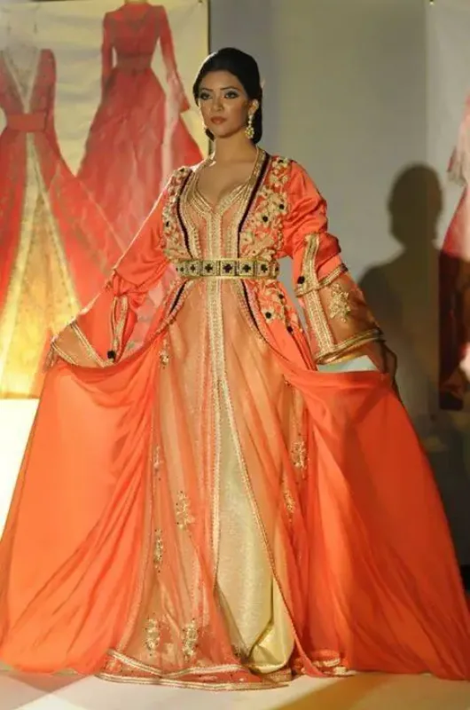 Picture of Radhe Designer Yellow Georgette Kaftan Dress for Women - F1044