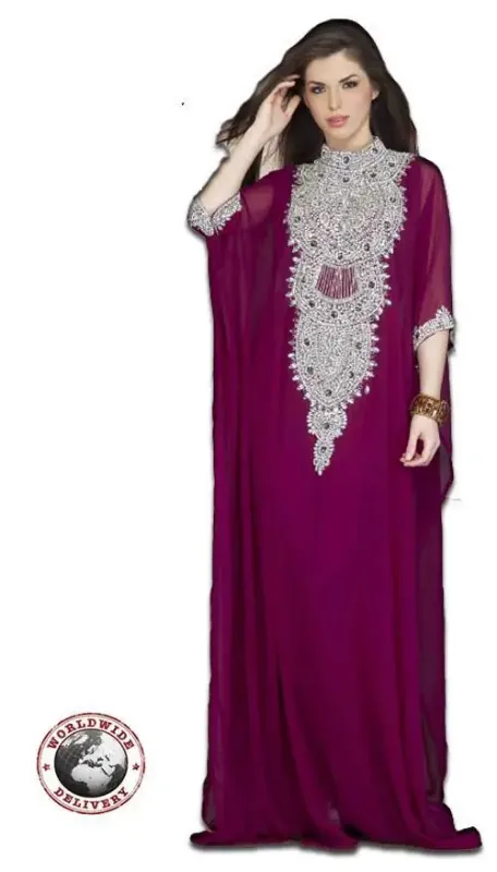 Picture of Radhe Designer Black Georgette Kaftan Dress for Women - F526