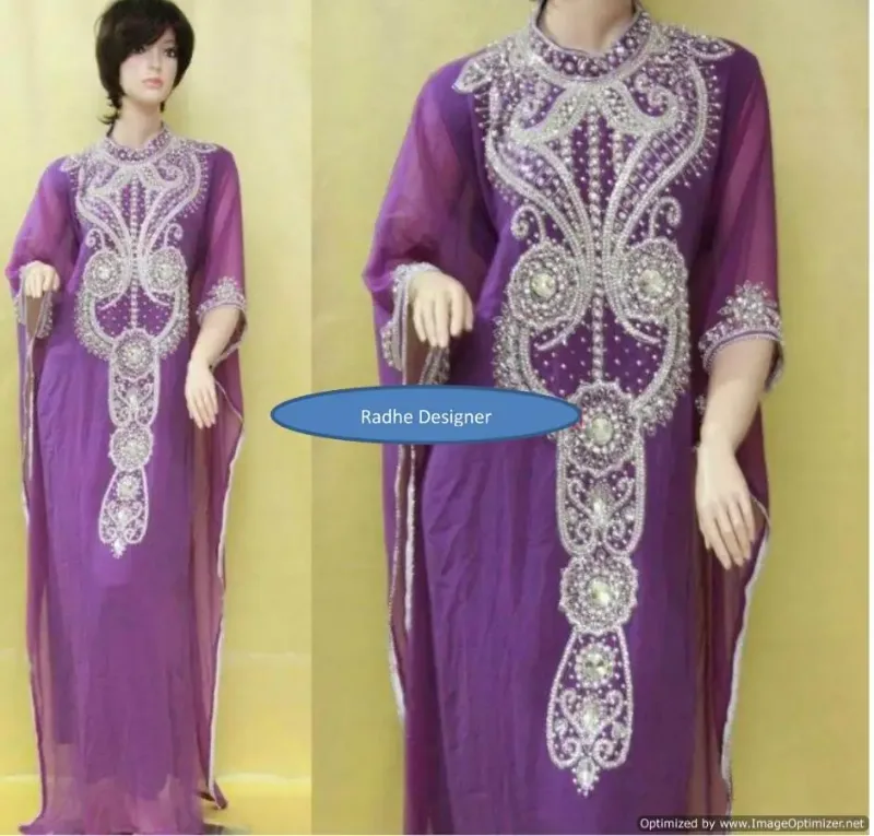 Picture of Radhe Designer Multicolor Georgette Kaftan Dress for Women - F802