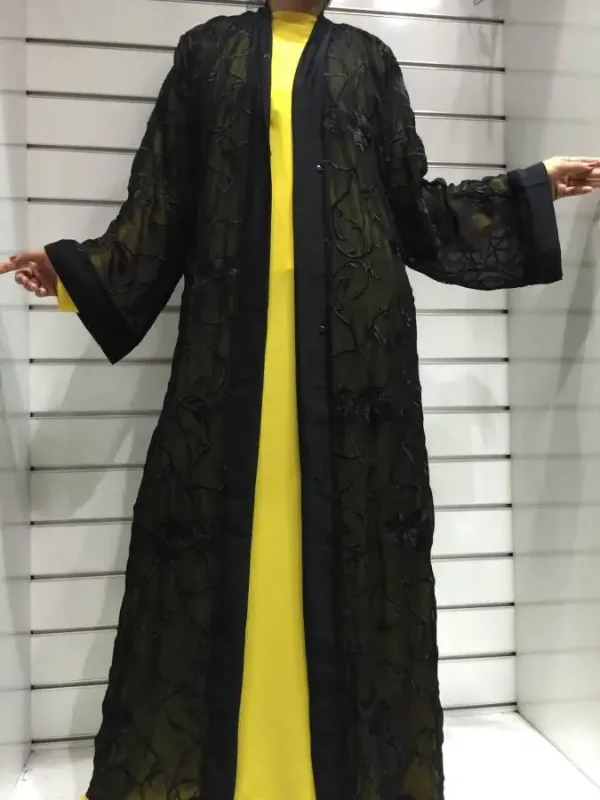 Picture of Radhe Designer Black Georgette Kaftan Dress for Women - F1304