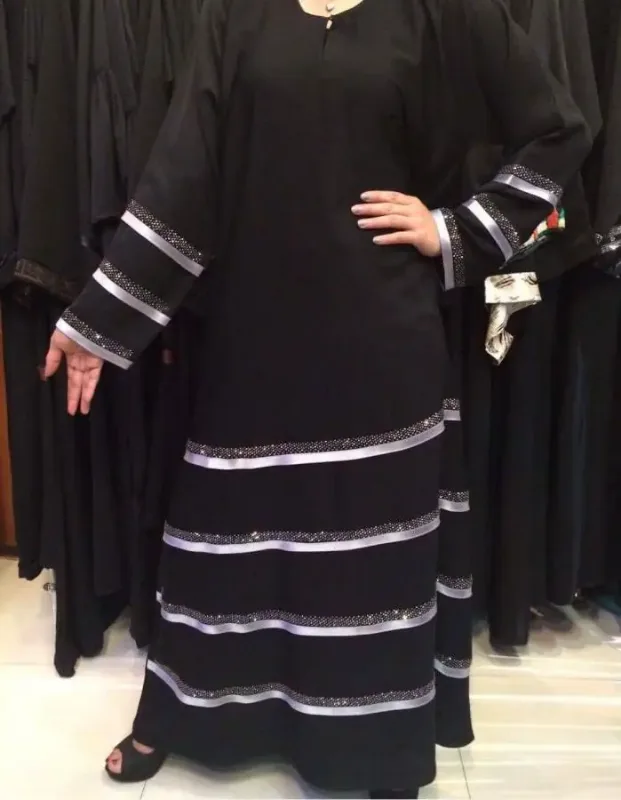 Picture of Radhe Designer Black Georgette Kaftan Dress for Women - F1128