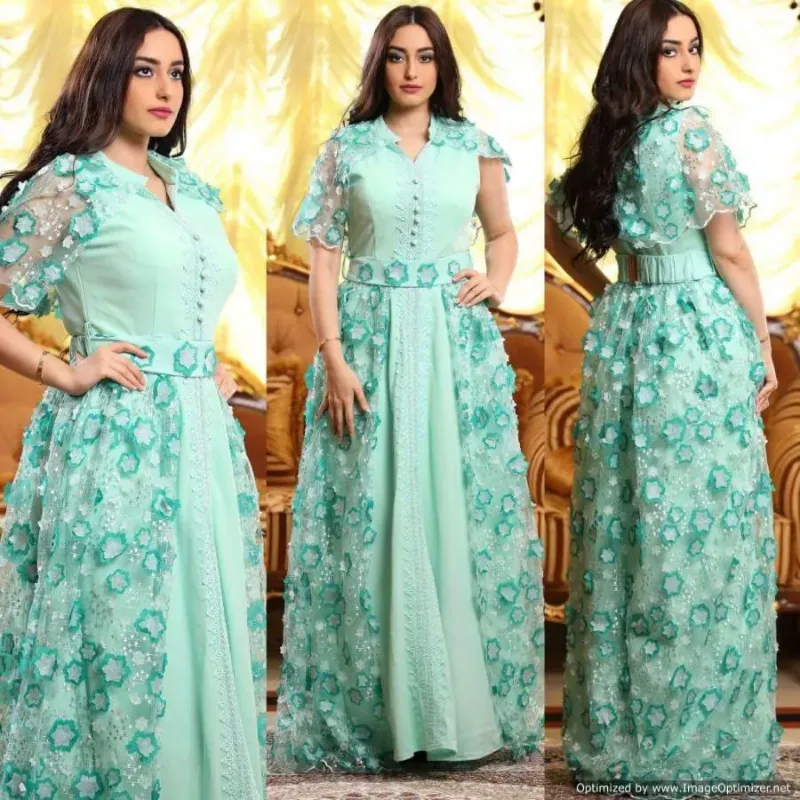 Picture of Radhe Designer Multicolor Georgette Kaftan Dress for Women - F1057