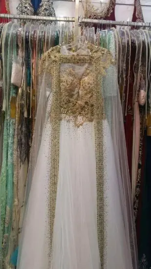 Picture of moroccan dubai kaftan wedding gown party wear abaya jal