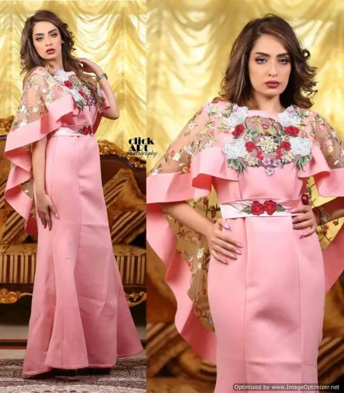 Picture of Radhe Designer Multicolor Georgette Kaftan Dress for Women - F829