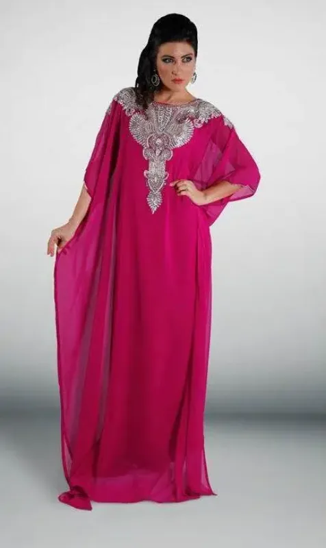 Picture of Radhe Designer Multicolor Georgette Kaftan Dress for Women - F537