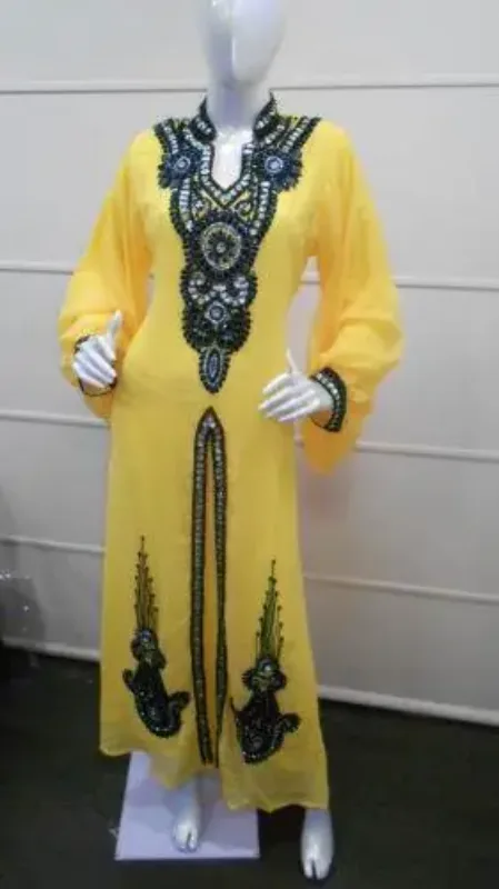 Picture of Radhe Designer Black Georgette Kaftan Dress for Women - F584