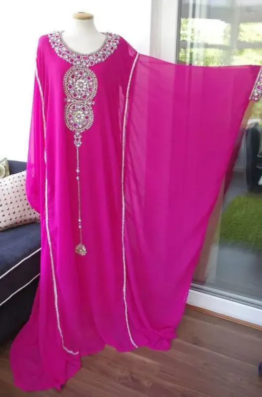Picture of Radhe Designer Multicolor Georgette Kaftan Dress for Women - F451