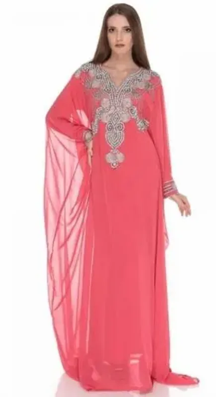 Picture of Radhe Designer Black Georgette Kaftan Dress for Women - F50