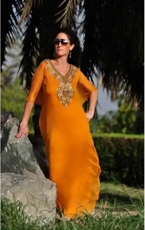 Picture of Radhe Designer Black Georgette Kaftan Dress for Women - F78