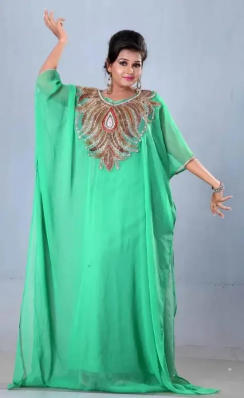 Picture of Radhe Designer Blue Georgette Kaftan Dress for Women - F100