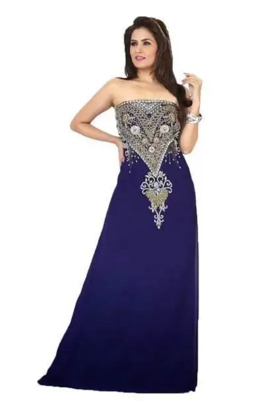 Picture of Radhe Designer Black Georgette Kaftan Dress for Women - F118