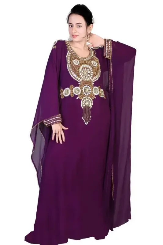 Picture of Radhe Designer Blue Georgette Kaftan Dress for Women - F117