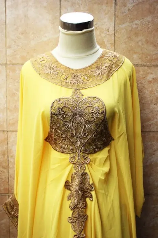 Picture of Radhe Designer White Georgette Kaftan Dress for Women - F127
