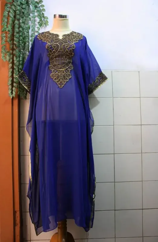 Picture of Radhe Designer Multicolor Georgette Kaftan Dress for Women - F125
