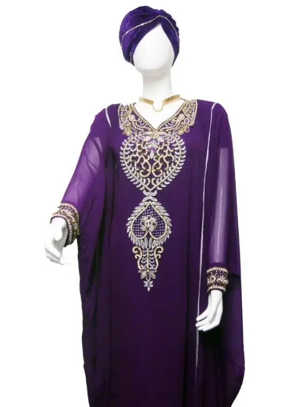 Picture of Radhe Designer Black Georgette Kaftan Dress for Women - F135