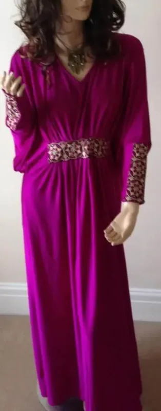 Picture of Radhe Designer White Georgette Kaftan Dress for Women - F138