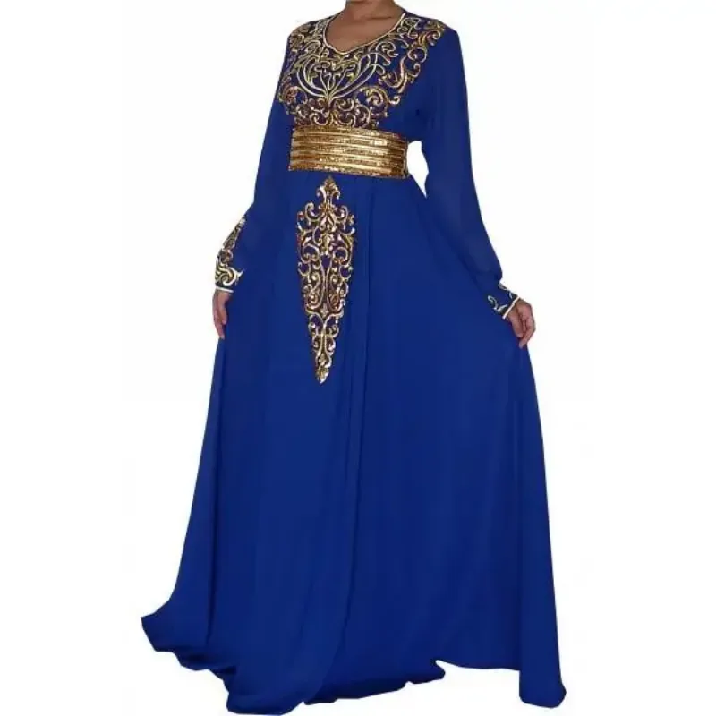 Picture of Radhe Designer White Georgette Kaftan Dress for Women - F161
