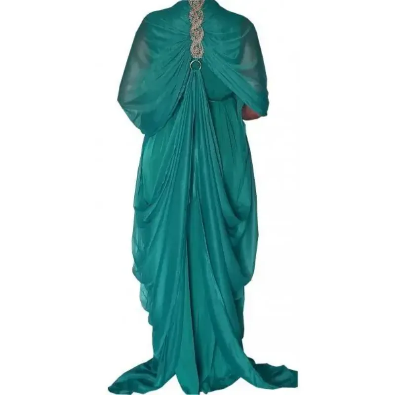 Picture of Radhe Designer White Georgette Kaftan Dress for Women - F178
