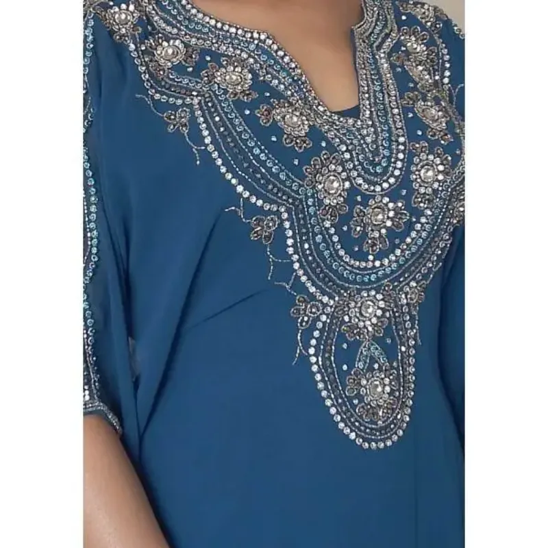 Picture of Radhe Designer Black Georgette Kaftan Dress for Women - F186