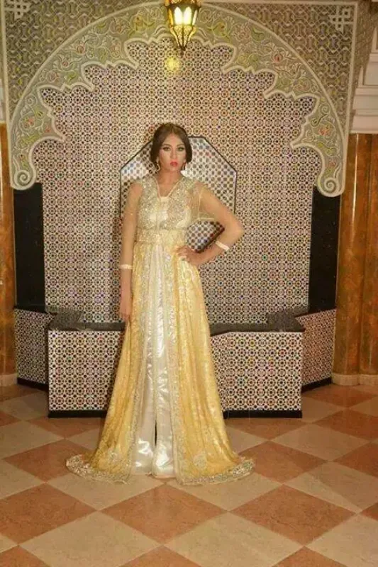 Picture of Radhe Designer Yellow Georgette Kaftan Dress for Women - F187