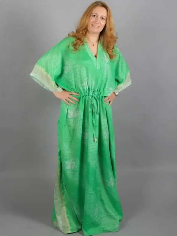 Picture of Radhe Designer Yellow Georgette Kaftan Dress for Women - F238