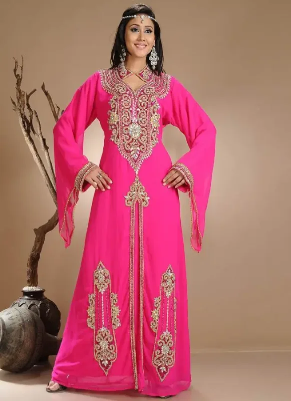 Picture of Radhe Designer Multicolor Georgette Kaftan Dress for Women - F47