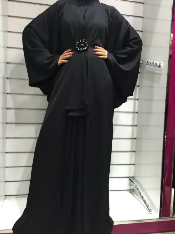 Picture of Radhe Designer Black Georgette Kaftan Dress for Women - F1285