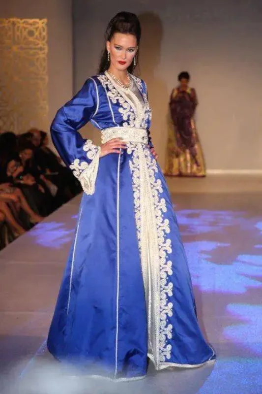 Picture of Radhe Designer Blue Georgette Kaftan Dress for Women - F372
