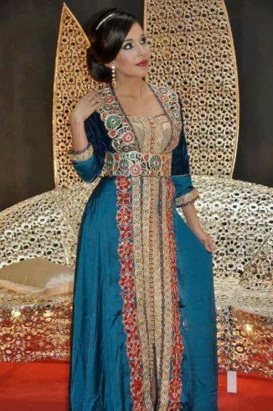 Picture of Radhe Designer Multicolor Georgette Kaftan Dress for Women - F597