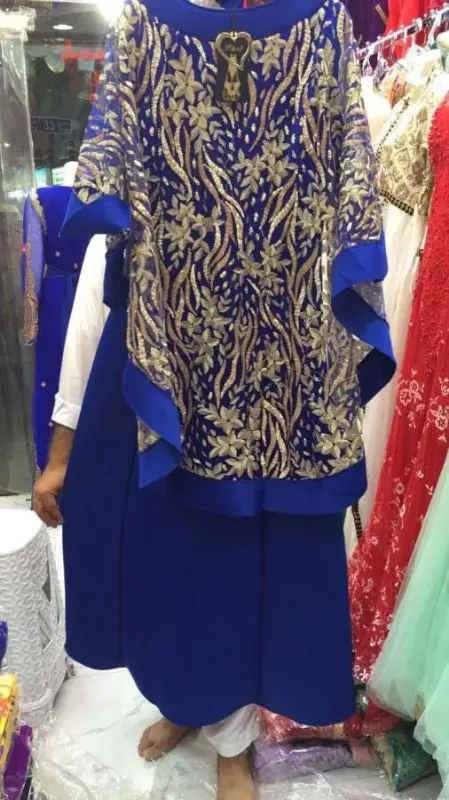 Picture of Radhe Designer Multicolor Georgette Kaftan Dress for Women - F973