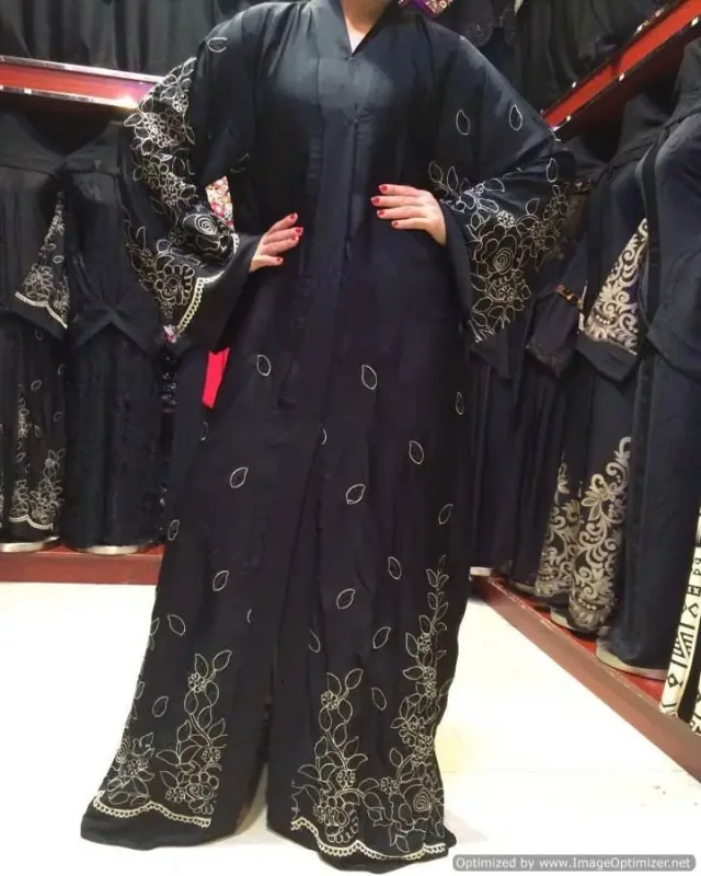 Picture of Radhe Designer Black Georgette Kaftan Dress for Women - F1179