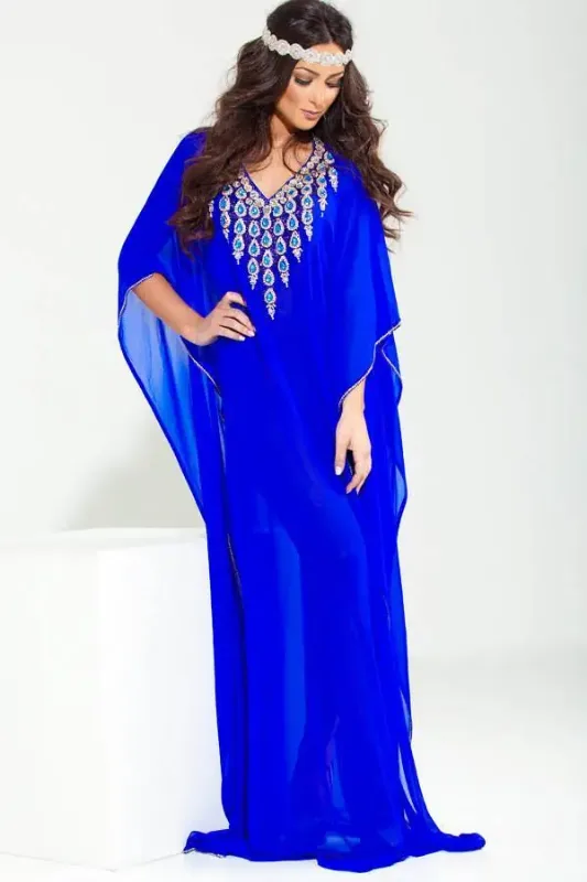 Picture of Radhe Designer Black Georgette Kaftan Dress for Women - F588