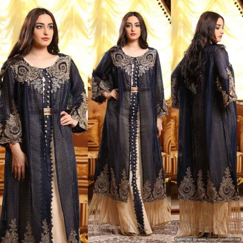 Picture of Radhe Designer Multicolor Georgette Kaftan Dress for Women - F1058