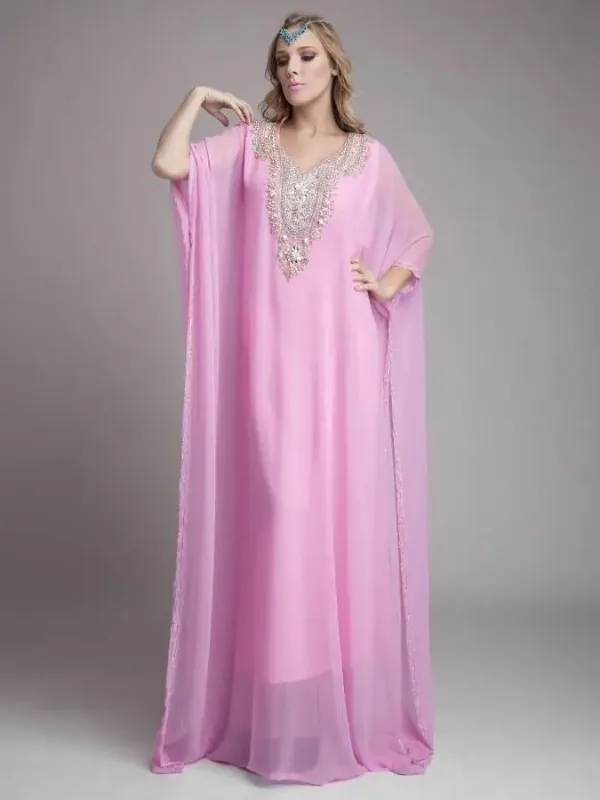 Picture of Radhe Designer Multicolor Georgette Kaftan Dress for Women - F193
