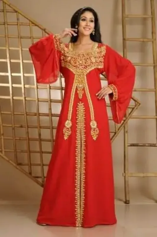 Picture of Radhe Designer Multicolor Georgette Kaftan Dress for Women - F591