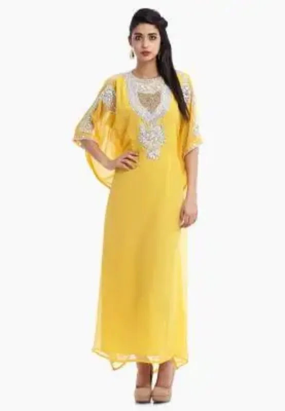 Picture of Radhe Designer Multicolor Georgette Kaftan Dress for Women - F264