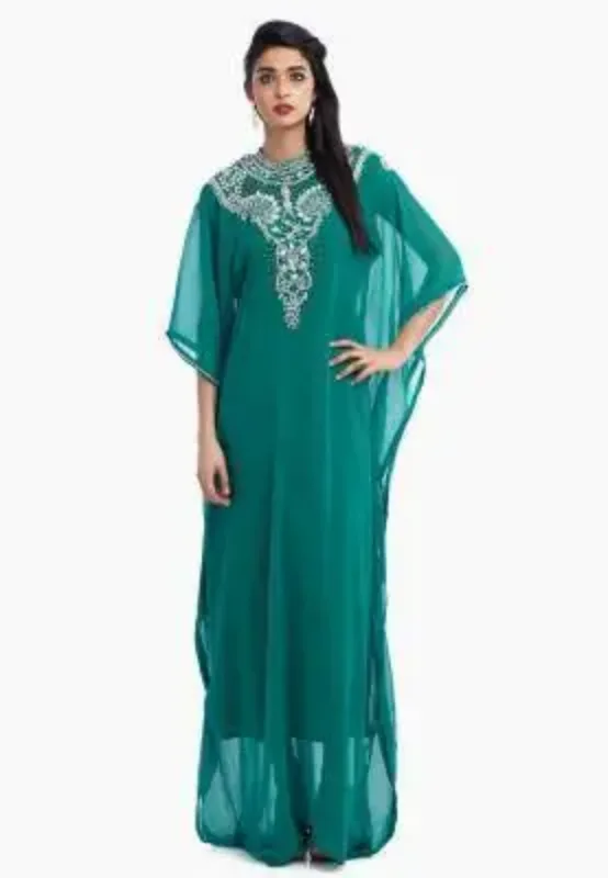Picture of Radhe Designer Multicolor Georgette Kaftan Dress for Women - F266