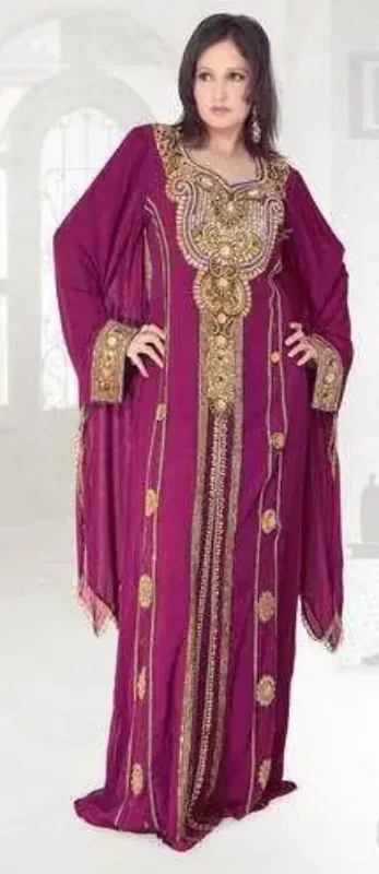 Picture of Radhe Designer Yellow Georgette Kaftan Dress for Women - F272