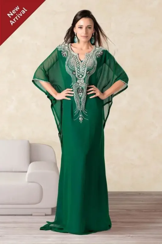 Picture of Radhe Designer Purple Georgette Kaftan Dress for Women - F279