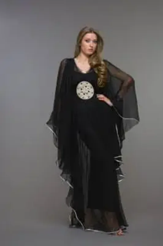 Picture of Radhe Designer Multicolor Georgette Kaftan Dress for Women - F286