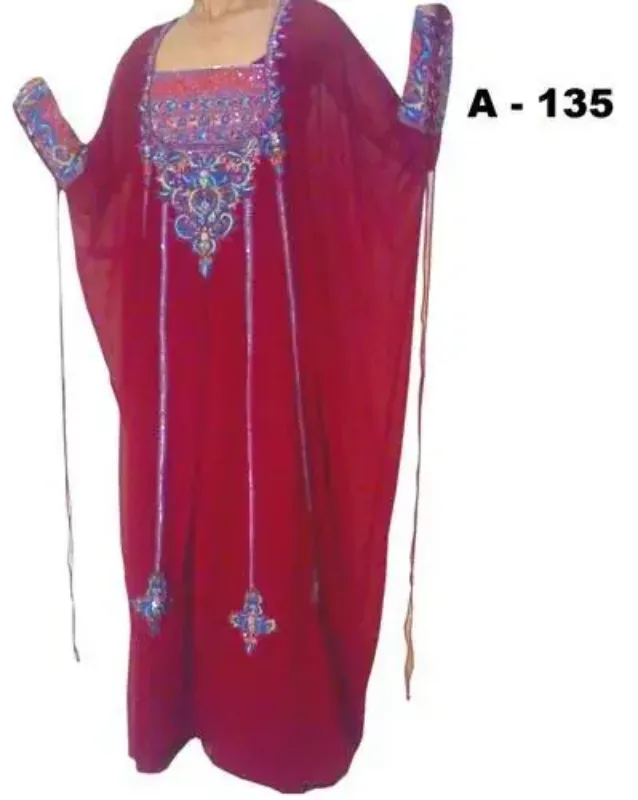 Picture of Radhe Designer Multicolor Georgette Kaftan Dress for Women - F285