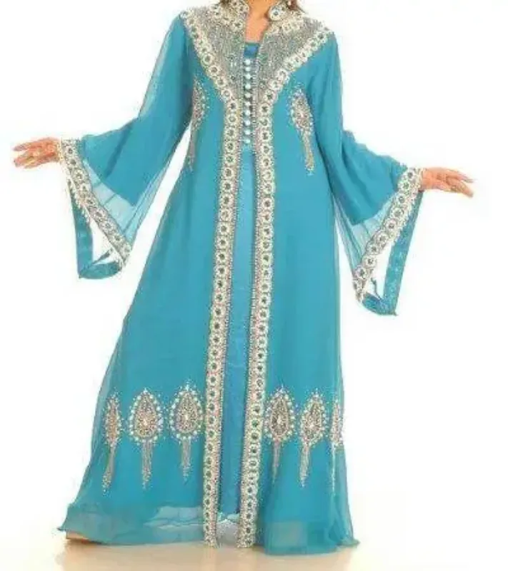 Picture of Radhe Designer Purple Georgette Kaftan Dress for Women - F313