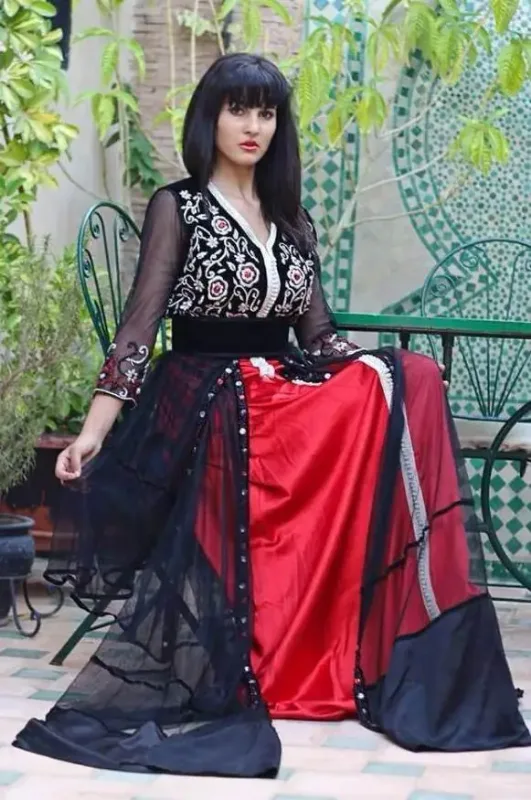 Picture of Radhe Designer Multicolor Georgette Kaftan Dress for Women - F320