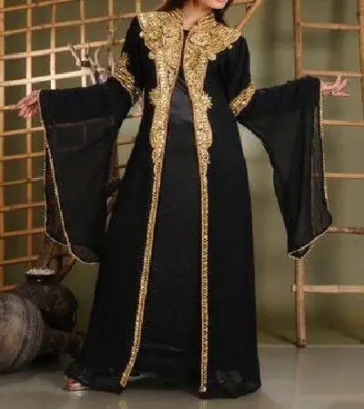 Picture of Radhe Designer Multicolor Georgette Kaftan Dress for Women - F324