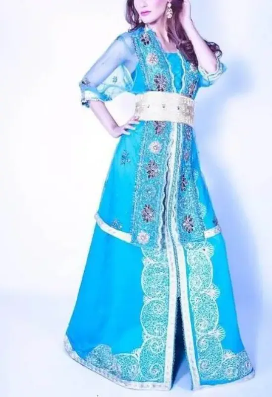 Picture of Radhe Designer Multicolor Georgette Kaftan Dress for Women - F256