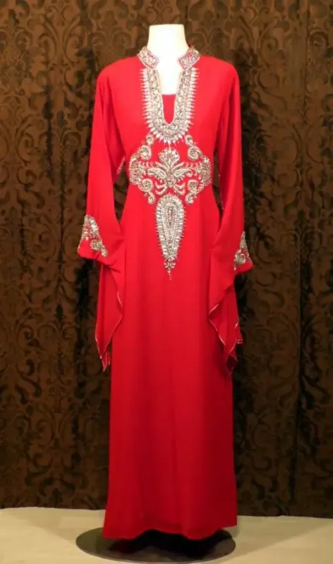 Picture of Radhe Designer Yellow Georgette Kaftan Dress for Women - F34