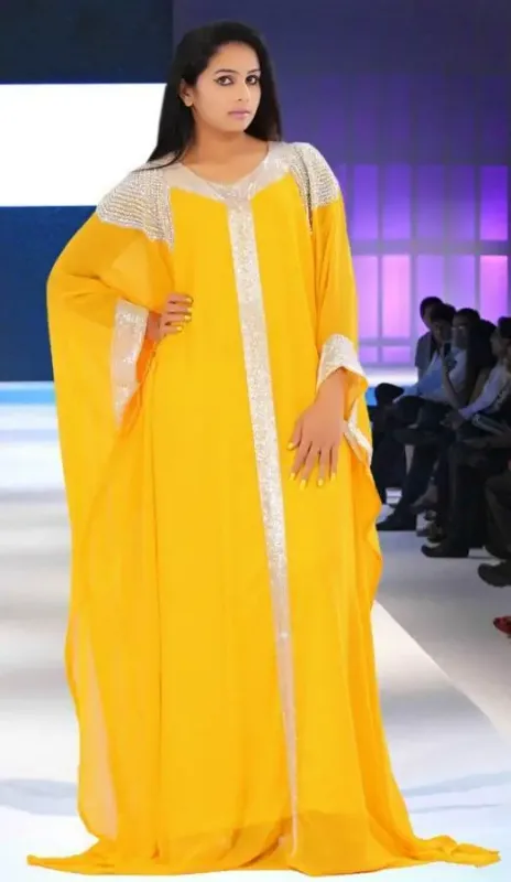 Picture of Radhe Designer Multicolor Georgette Kaftan Dress for Women - F10